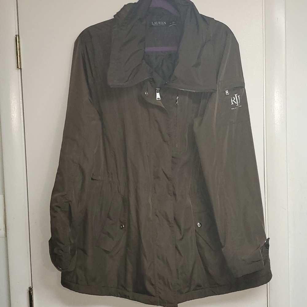 LAUREN by Ralph Lauren Green Hooded jacket /coat Womens. Size XL